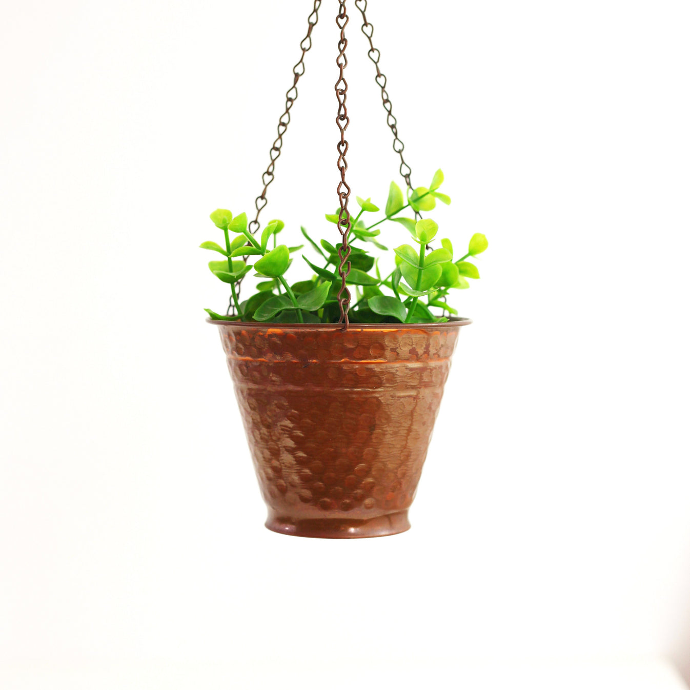 SOLD Vintage Hammered Copper Hanging Planters by Alford Co Wise