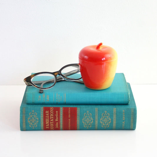 SOLD - Vintage Hazel Atlas Milk Glass Apple Jar