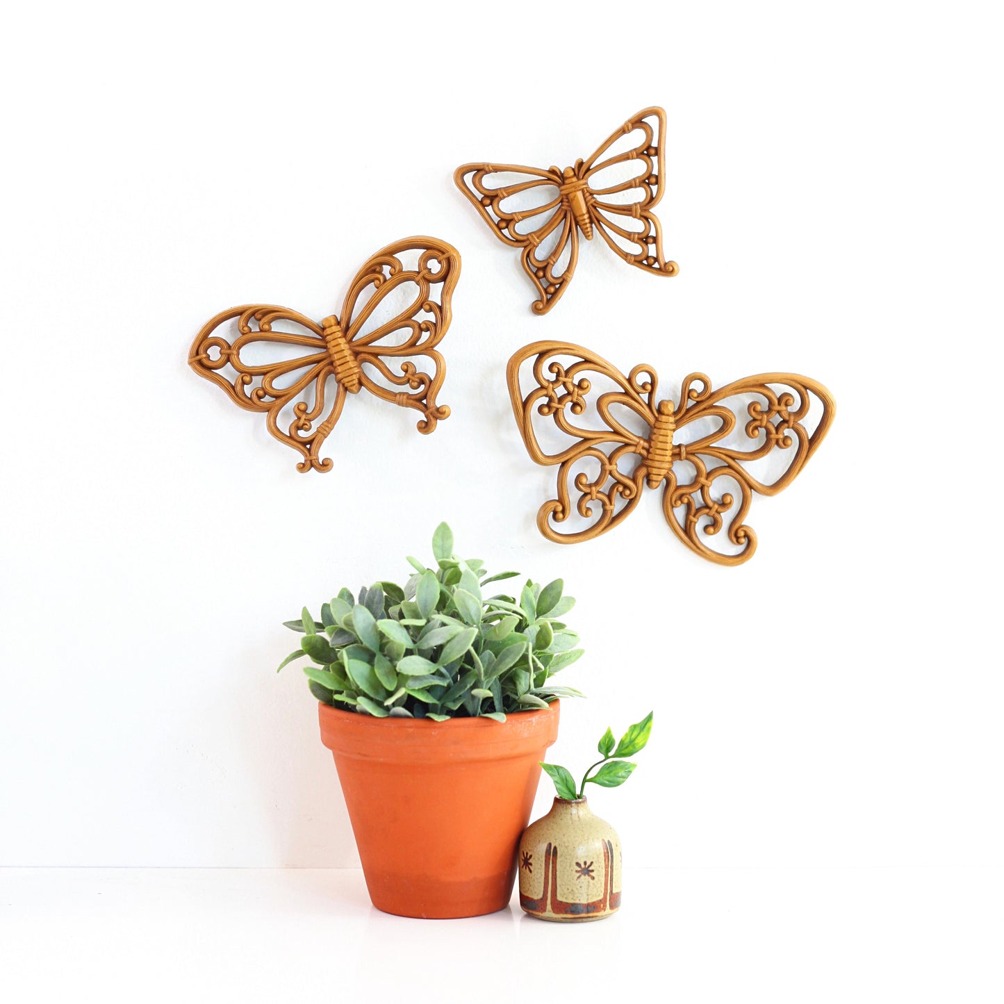 SOLD - Vintage Butterflies Wall Decor by Homco
