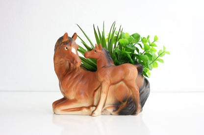 SOLD - Vintage Ceramic Horse Planter  / Brinn's of Pittsburgh Figural Plant Pot