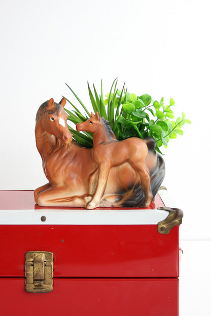 SOLD - Vintage Ceramic Horse Planter  / Brinn's of Pittsburgh Figural Plant Pot