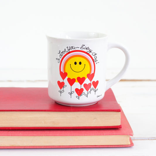 SOLD - Kitschy Vintage Coffee Mug - I love you every day!
