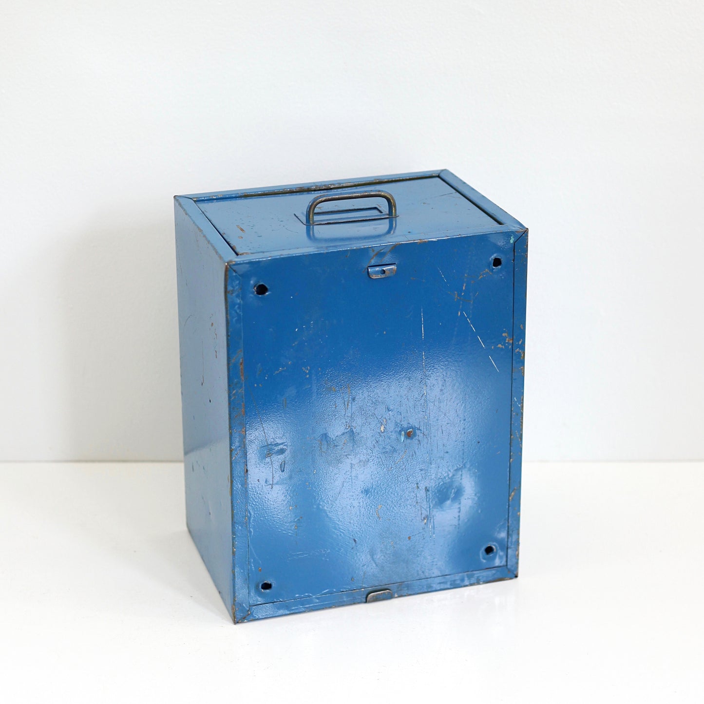 SOLD - Vintage Blue Industrial Metal File Drawer