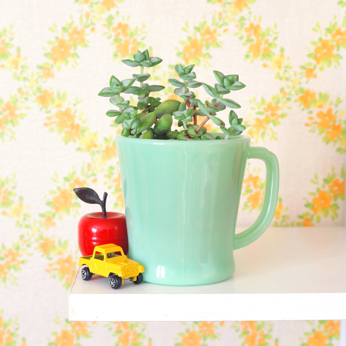 SOLD - Mid Century Jadeite Fire King Mug