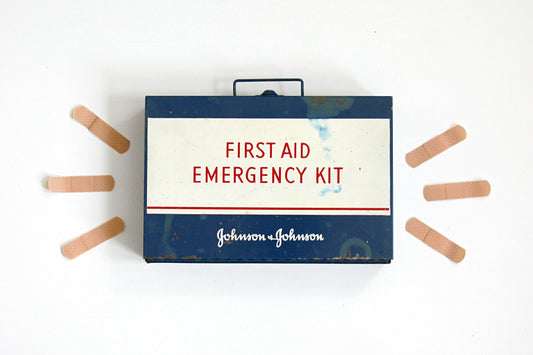 SOLD - Vintage Johnson & Johnson First Aid Emergency Kit