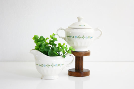 SOLD - Vintage Dolly Madison Cream and Sugar Set by Knowles / Mid Century Serving