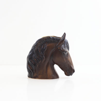SOLD - Vintage Lefton Ceramic Horse Planter