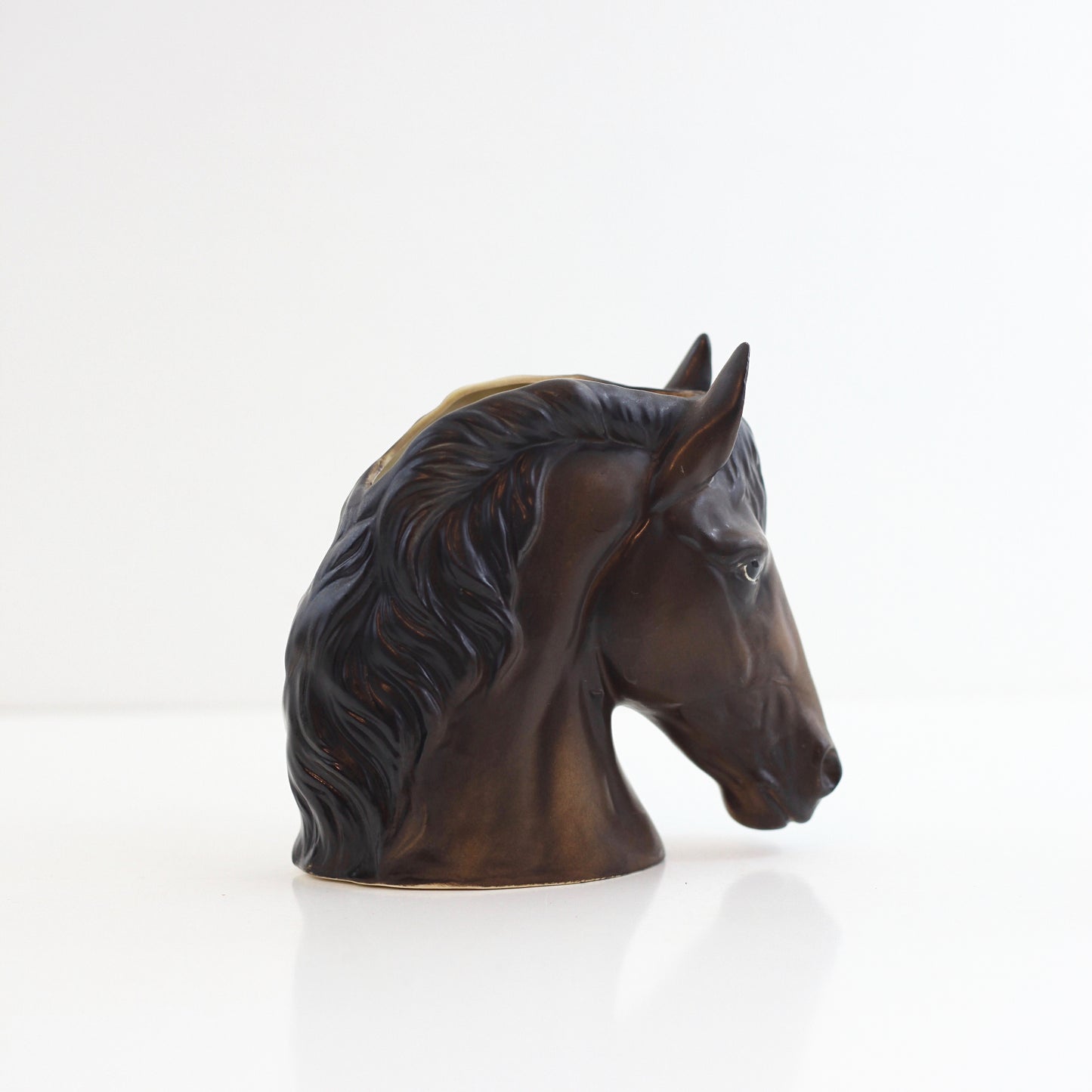 SOLD - Vintage Lefton Ceramic Horse Planter