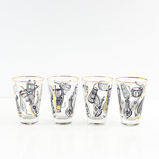 SOLD - Mid Century Libbey Musical Instrument Glasses
