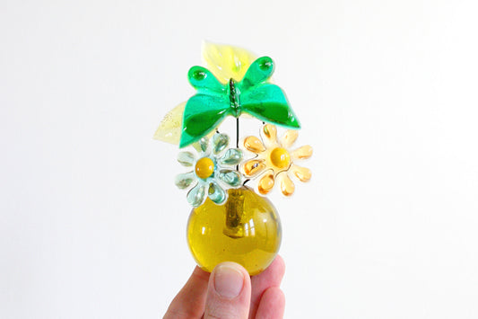 SOLD - Colorful Vintage Lucite Flower Sculpture