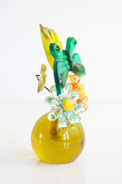 SOLD - Colorful Vintage Lucite Flower Sculpture