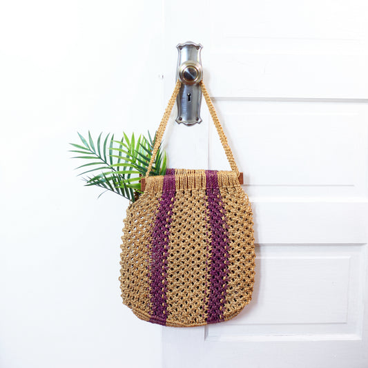SOLD - Vintage Macrame Handbag