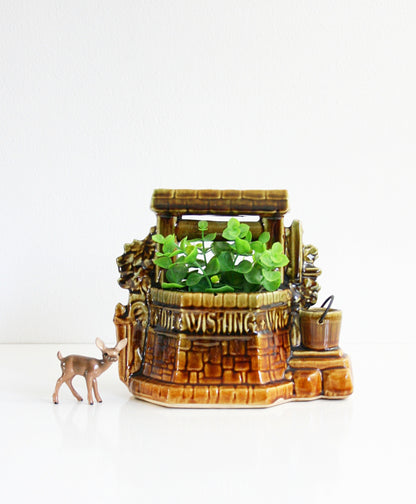 SOLD - Vintage McCoy Wishing Well Planter / Plant Pot