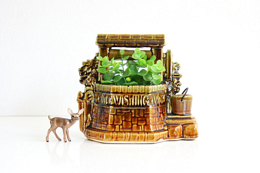 SOLD - Vintage McCoy Wishing Well Planter / Plant Pot