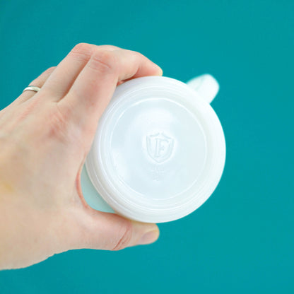 SOLD - Vintage Milk Glass Letter 'N' Mug by Federal Glass