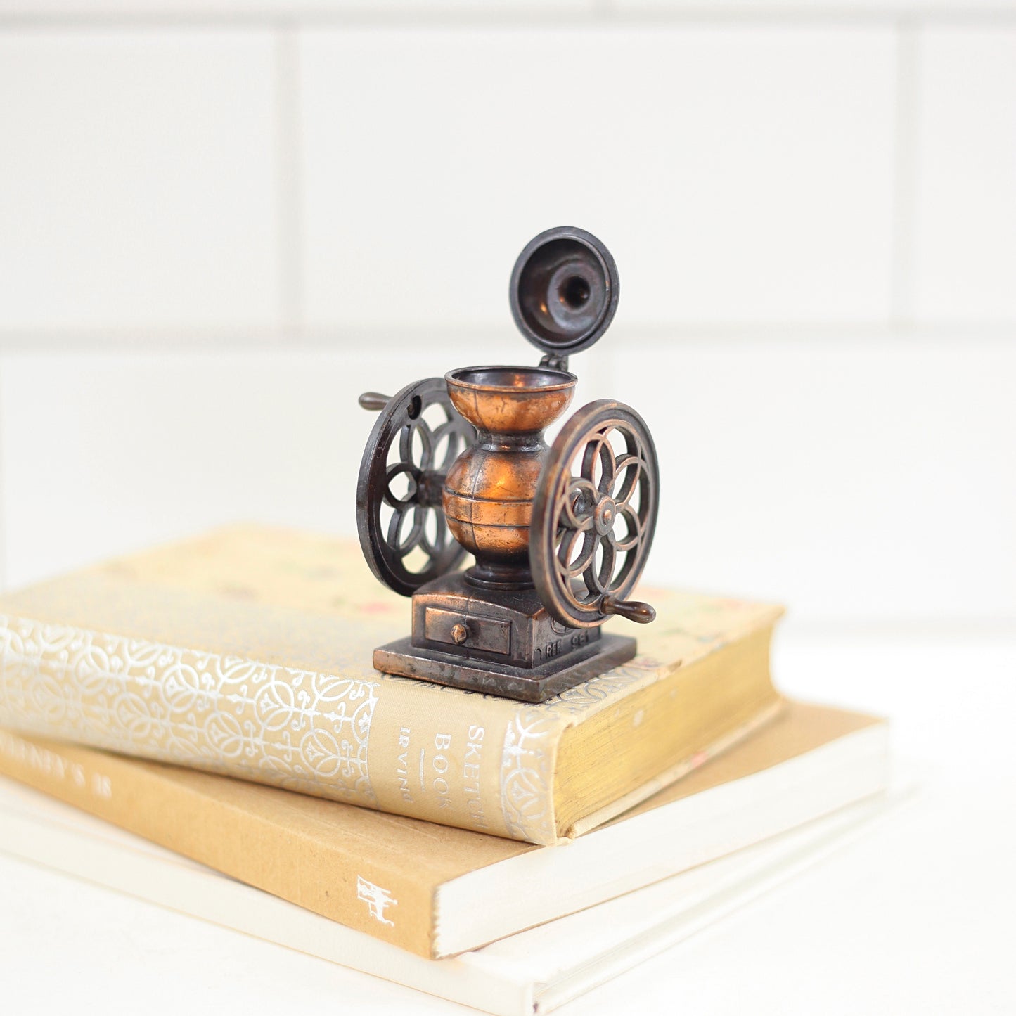 SOLD - Vintage Miniature Coffee Grinder Pencil Sharpener