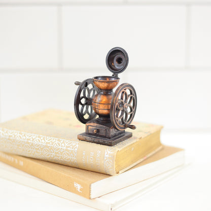 SOLD - Vintage Miniature Coffee Grinder Pencil Sharpener