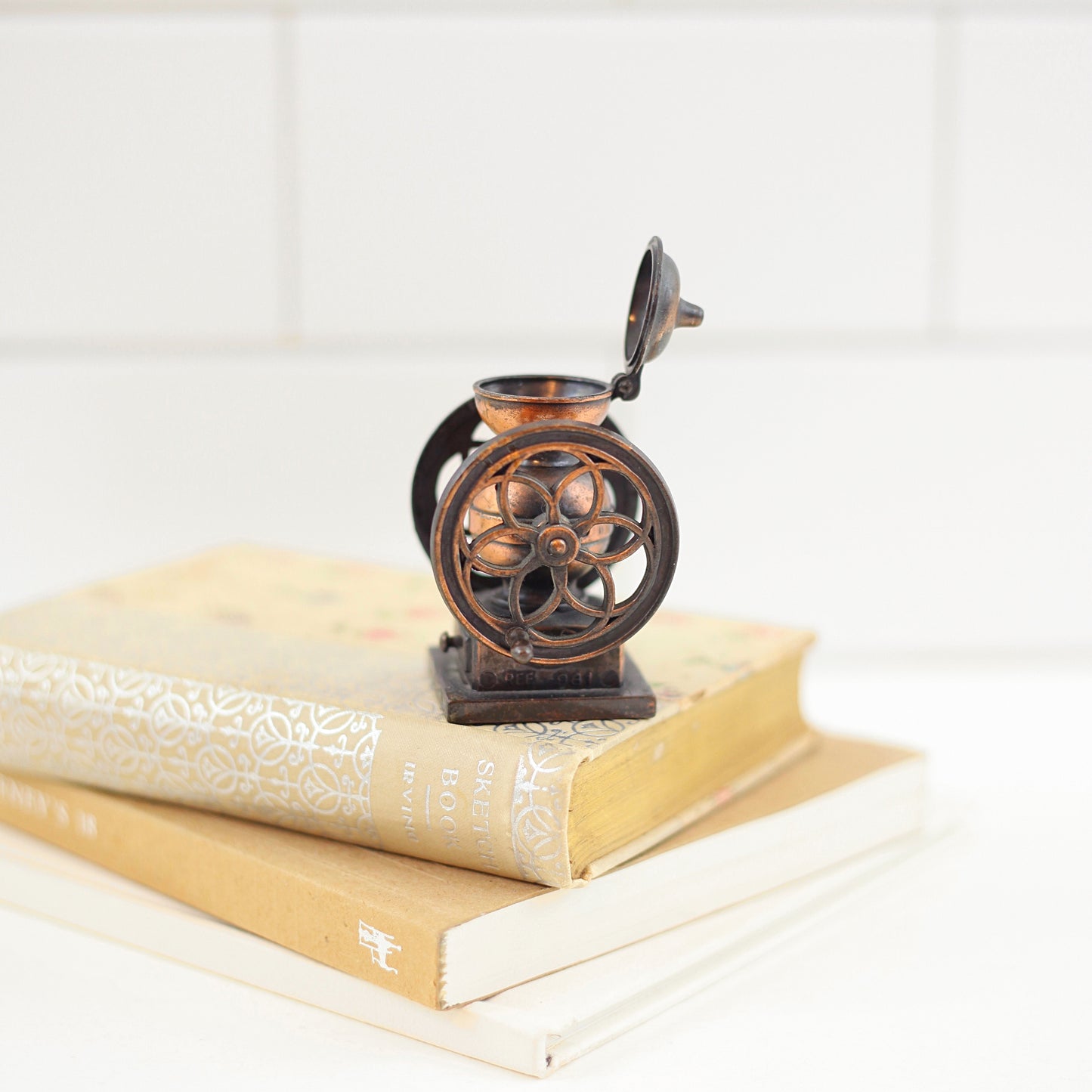 SOLD - Vintage Miniature Coffee Grinder Pencil Sharpener