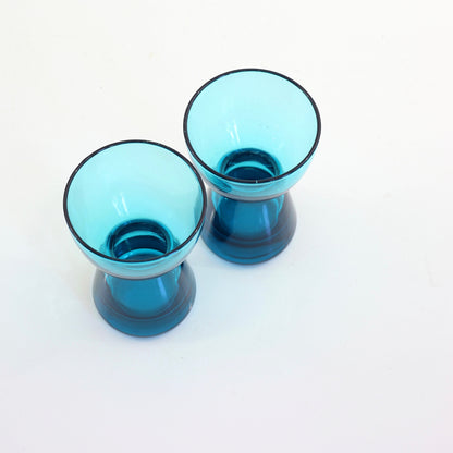 SOLD - Mid Century Modern Morgantown Glass Candlesticks