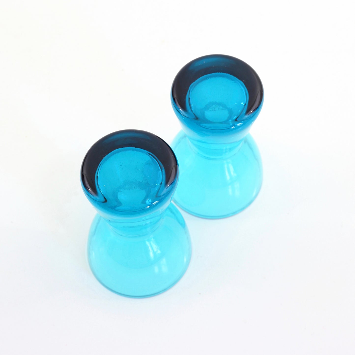 SOLD - Mid Century Modern Morgantown Glass Candlesticks