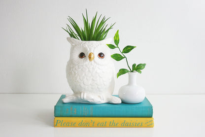 SOLD - Mid Century Napcoware White Owl Planter