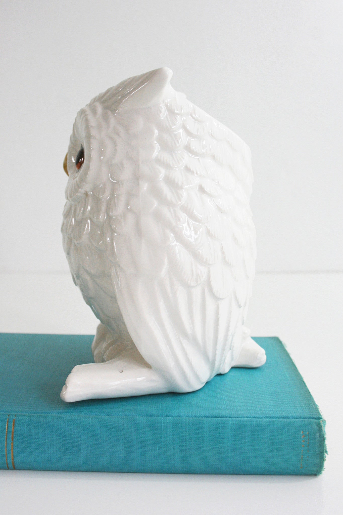 SOLD - Mid Century Napcoware White Owl Planter