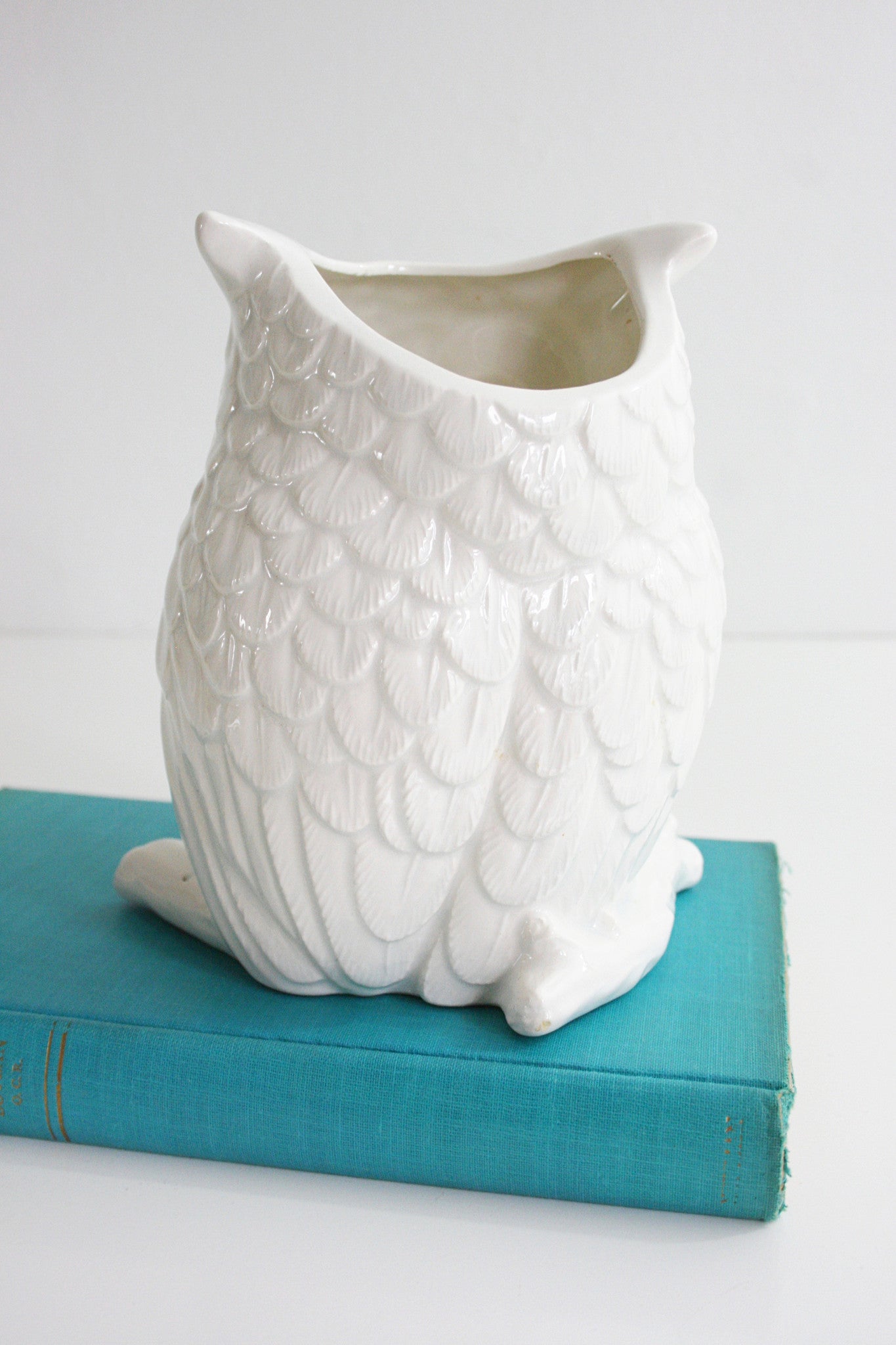 SOLD - Mid Century Napcoware White Owl Planter