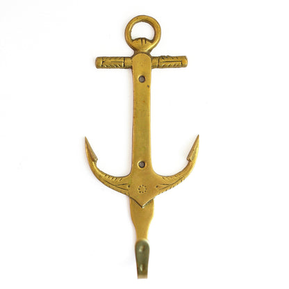 SOLD - Vintage Brass Anchor Wall Hook