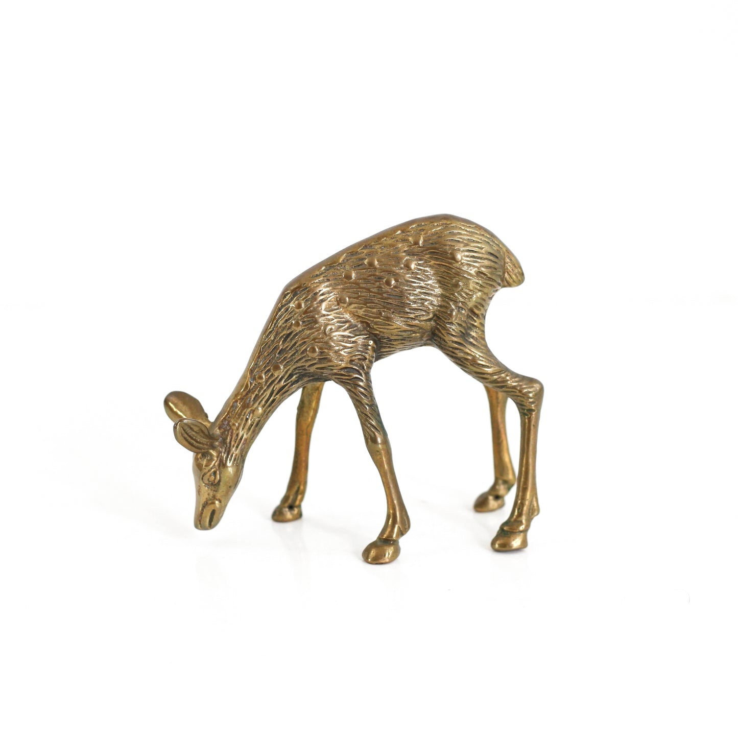 SOLD - Vintage Brass Deer Figurines - Set of Two