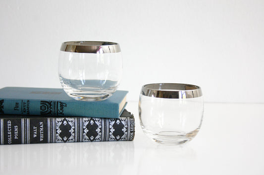 SOLD - Vintage Pair of Dorothy Thorpe Roly Poly Glasses / Mid Century Modern Mad Men Tumblers