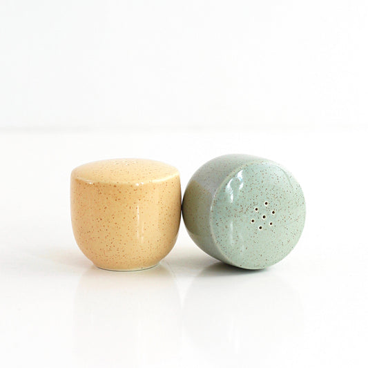SOLD - Vintage Pastel Pebbleford Salt and Pepper Shakers by Taylor Smith Taylor