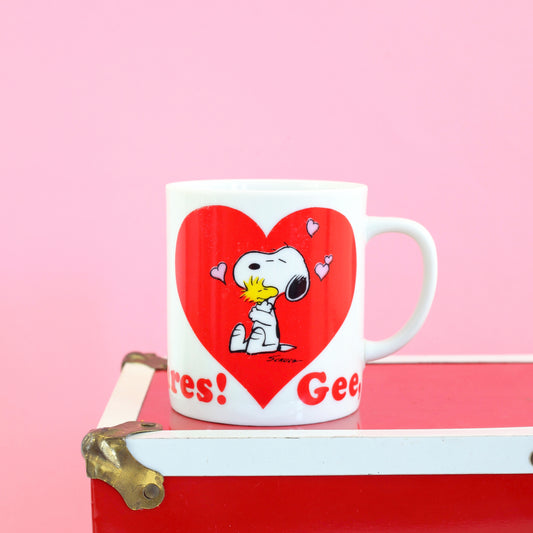 SOLD - Vintage 1965 Peanuts Mug / Gee, Somebody Cares!