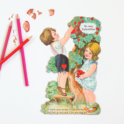 SOLD - Antique Mechanical Valentine from Germany // To My Valentine