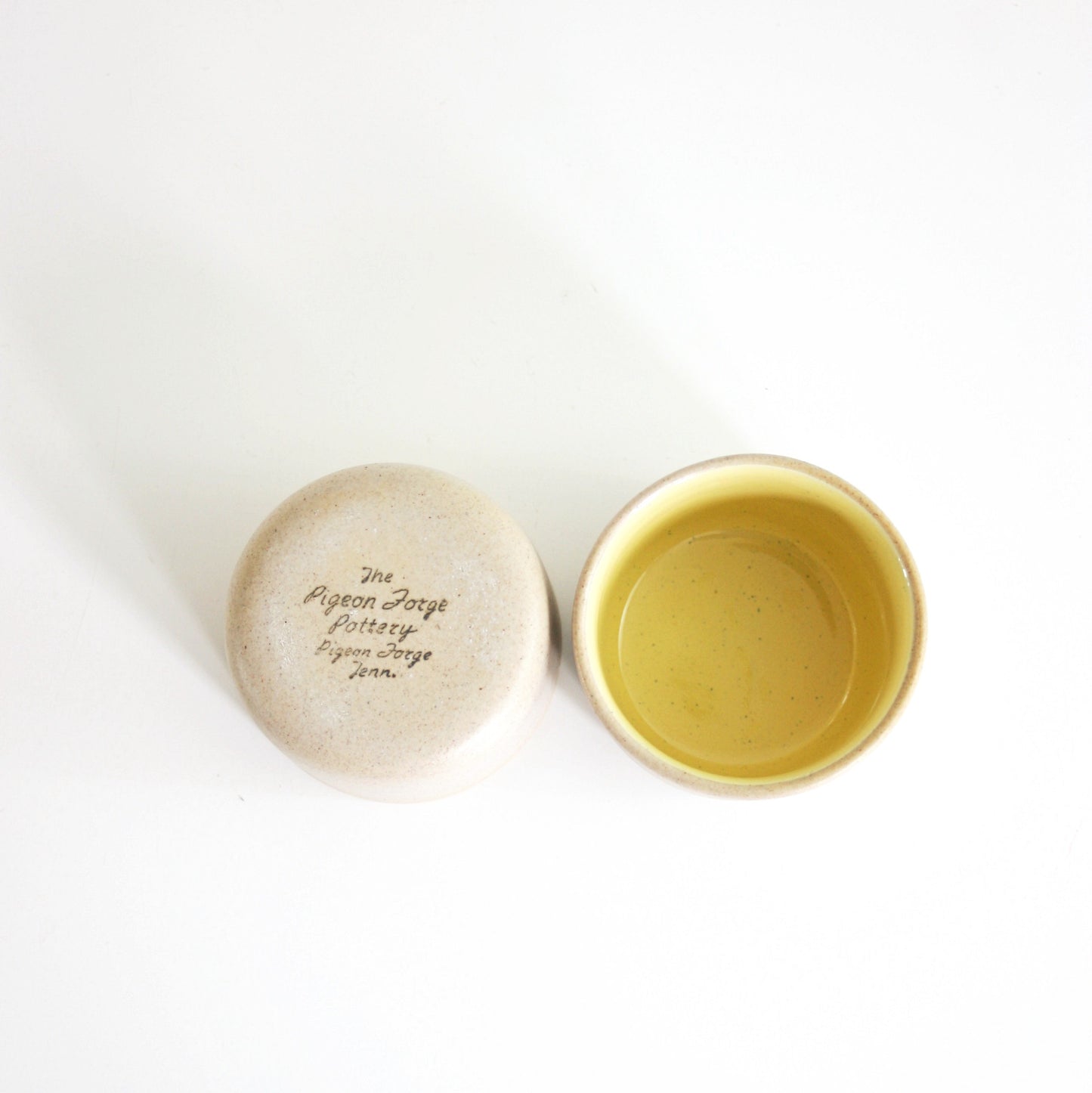 SOLD - Mid Century Modern Pigeon Forge Pottery Custard Cups / Vintage Art Pottery Teacups