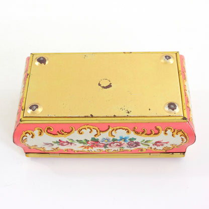 SOLD - Vintage Pink Floral Tin from Holland