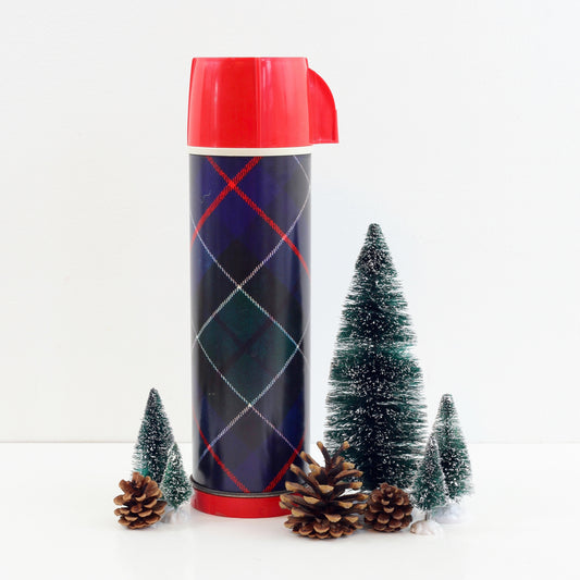 SOLD - Vintage Plaid Landers, Frary & Clark Universal Thermos