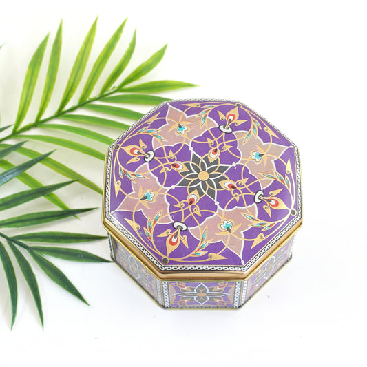 SOLD - Vintage Purple Art Nouveau Tin from Brazil