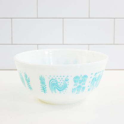 SOLD - Vintage Pyrex Mixing Bowls in Turquoise Butterprint