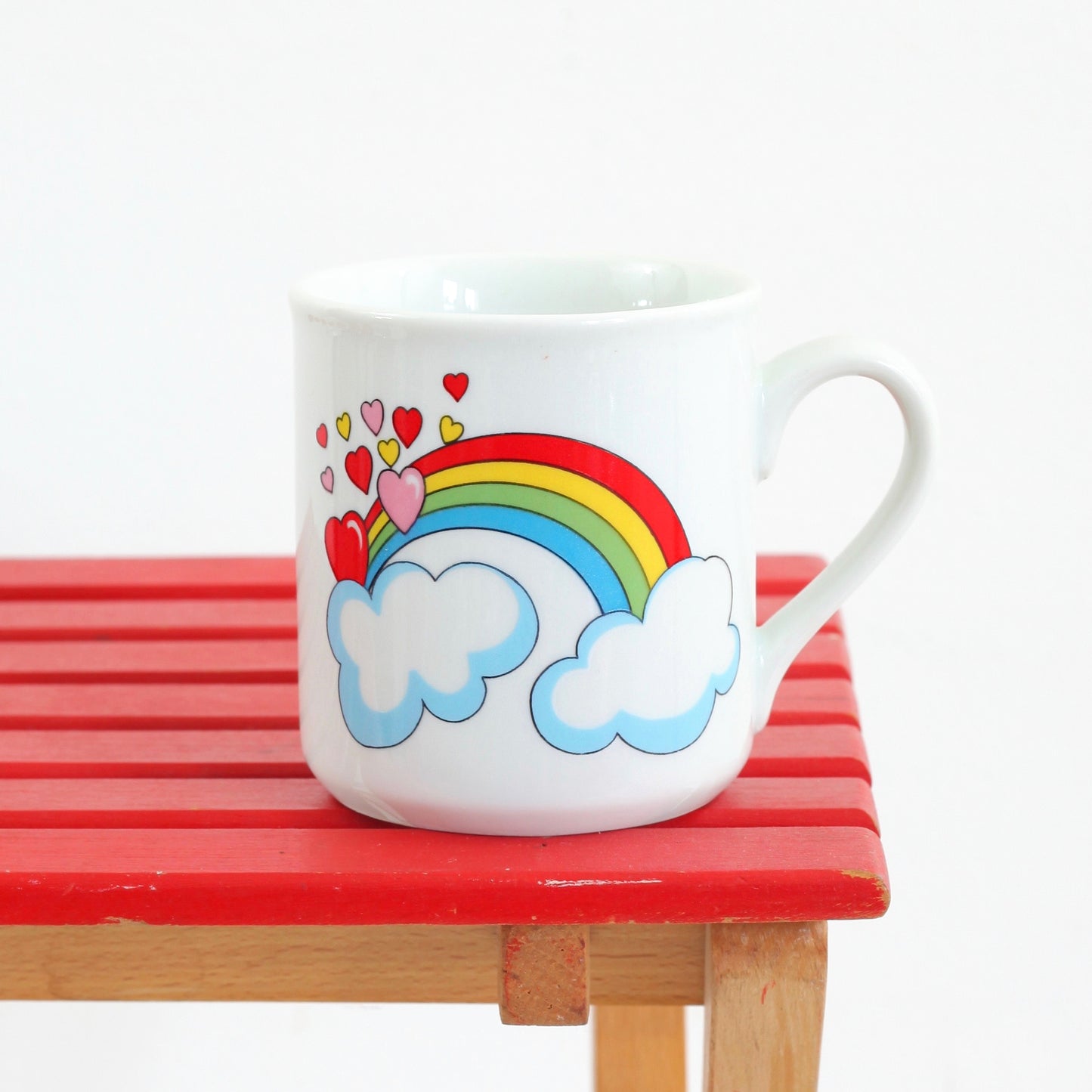 SOLD - Kitschy Vintage Rainbow Mug