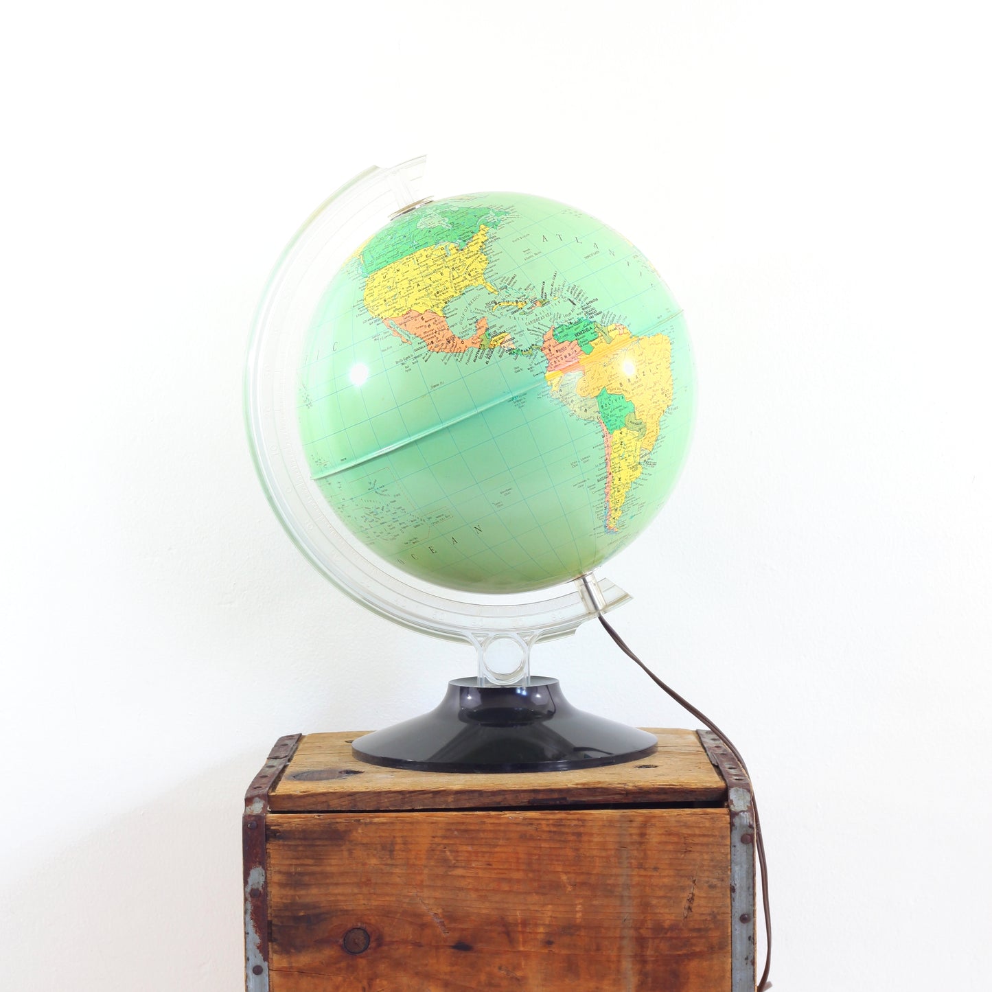 SOLD - Mid Century Light-Up Globe