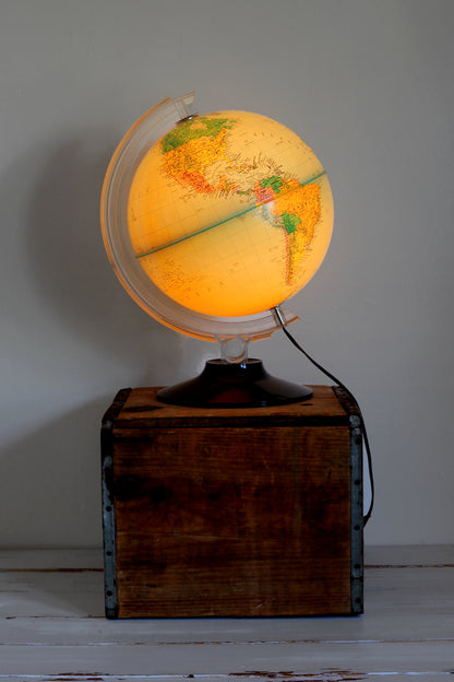 SOLD - Mid Century Light-Up Globe