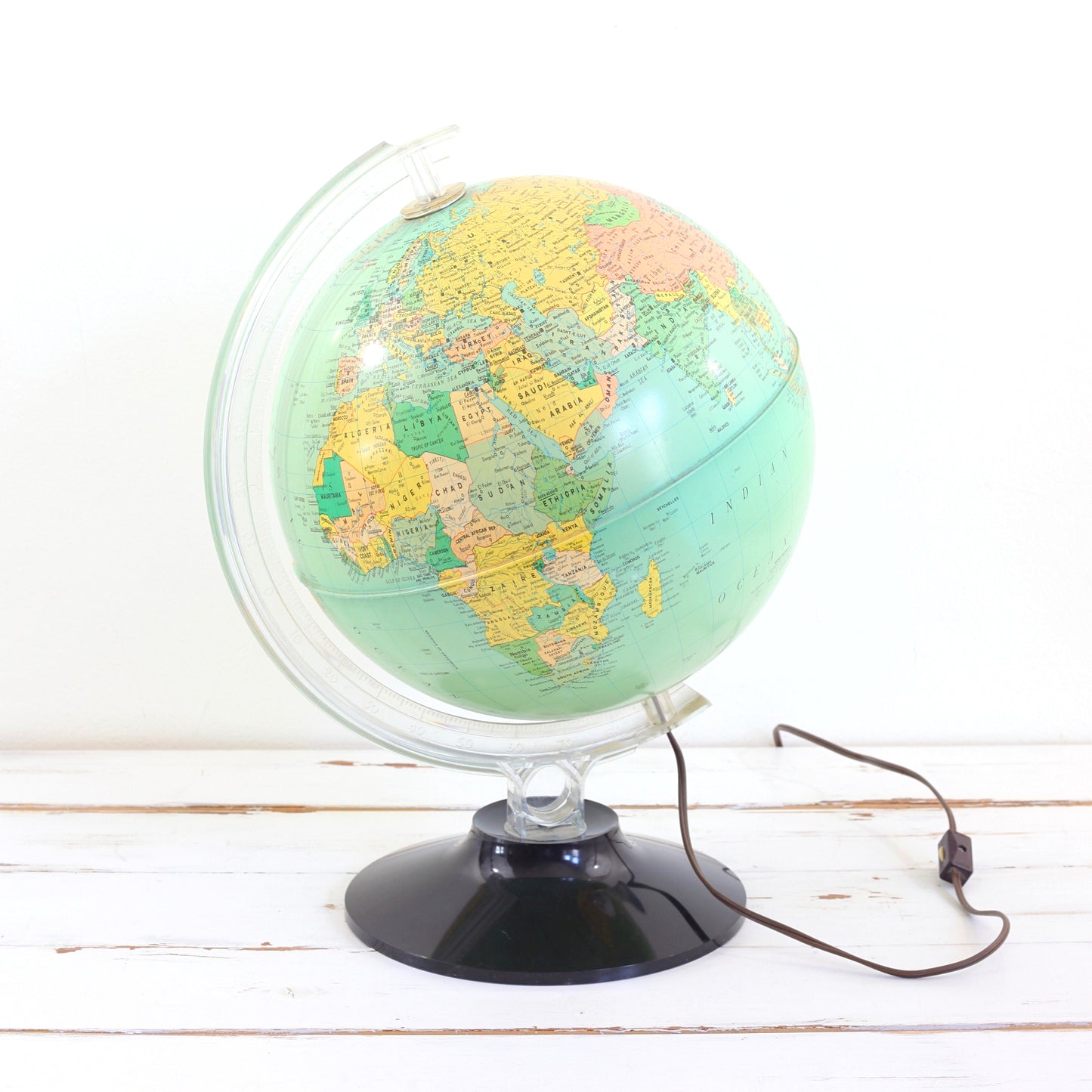 SOLD - Mid Century Light-Up Globe