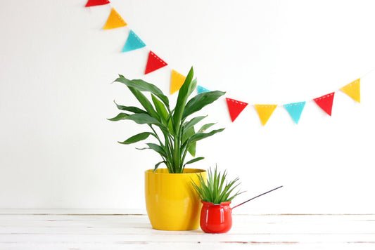 SOLD - Vintage Bright Red Turkish Coffee Pot / Mid Century Enamel Ladle