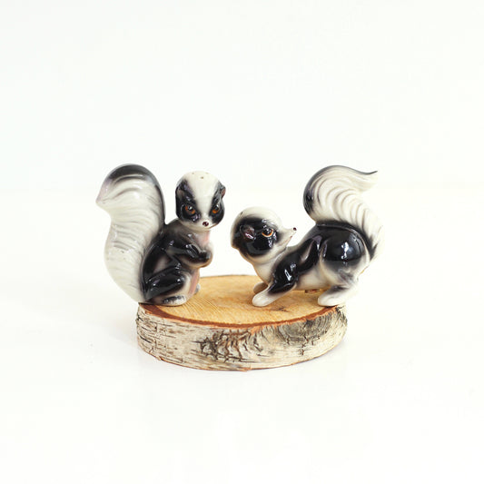 SOLD - Vintage Skunk Salt and Pepper Shakers by Relco