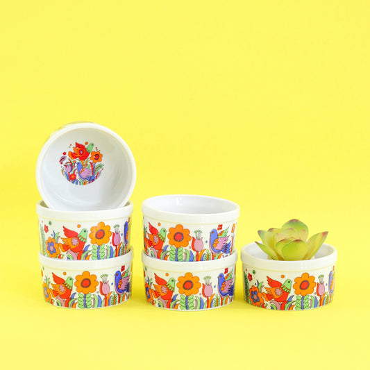 SOLD - Mid Century Mod Royal Crown Porcelain Ramekins