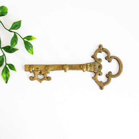 SOLD - Vintage Brass Skeleton Key Wall Hooks