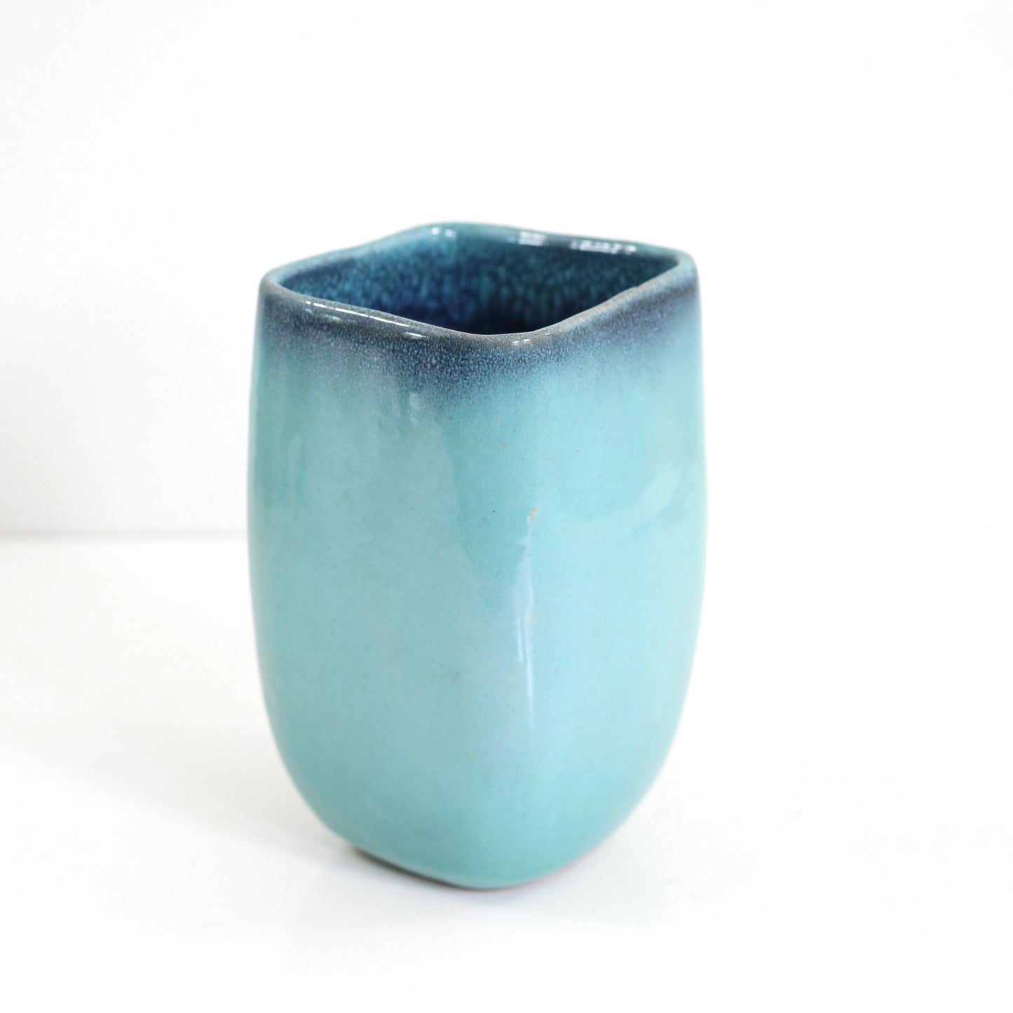 SOLD - Mid Century Modern Sky Blue Glidden Ceramic Art Pottery Vase