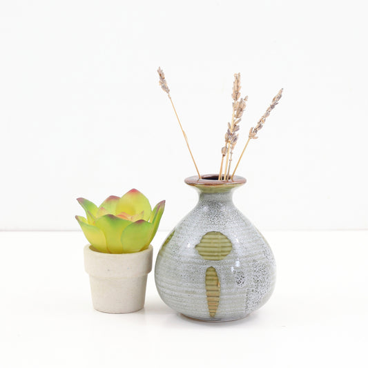 SOLD - Vintage Stoneware Bud Vase