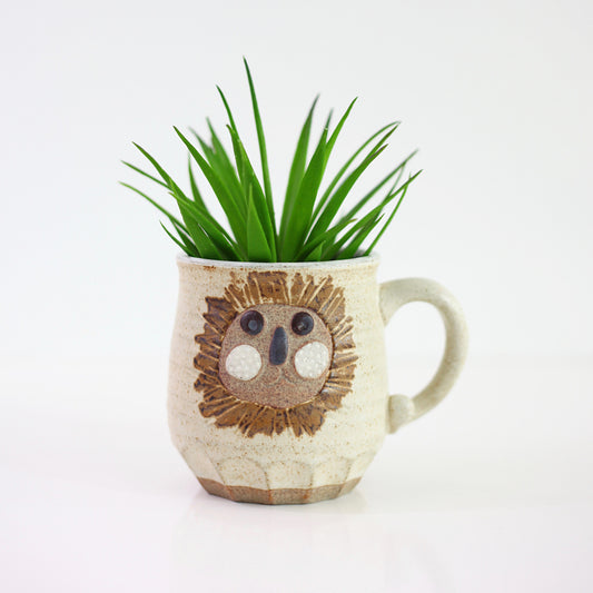 SOLD - Vintage Stoneware Lion Mug