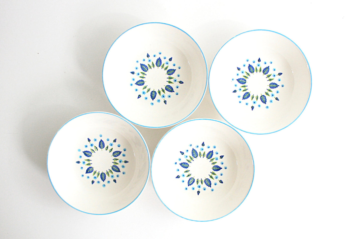 SOLD - Mid Century Swiss Alpine Cereal Bowls by Marcrest / Vintage Swiss Chalet Bowls